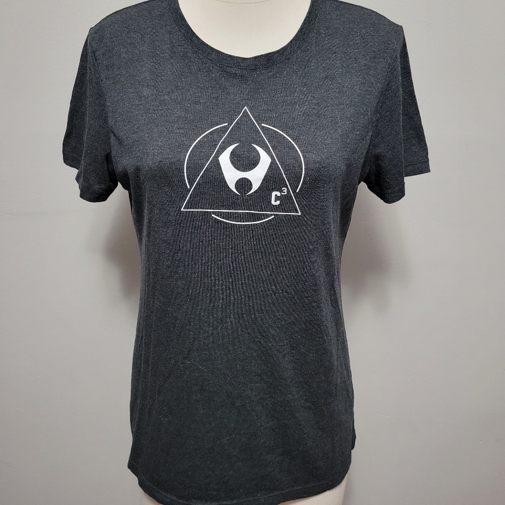 Hylete tri-blend charcoal crewneck tee size xl